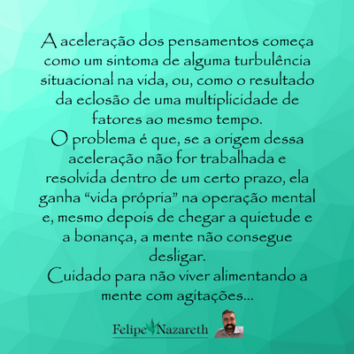 felipefnazareth's tweet photo. #felipenazareth #pensamentos #pensamentoacelerado #agitação #angustia #ansiedades #descanso #meditar #meditação #consciencia #autoconhecimento #autosabotagem #bomhumor #rirpranaochorar #desenvolvimentopessoal #psicologia #psicologiaclinica #psicoterapia #equilibrio https://t.co/KhhJOUtjoe