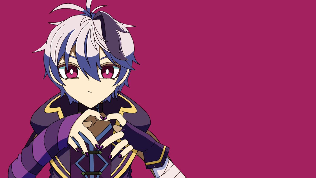 「たはなさんの v flowerさん!クールな表情で、手でハートを作る姿がステキだ」|piapro(ピアプロ)のイラスト