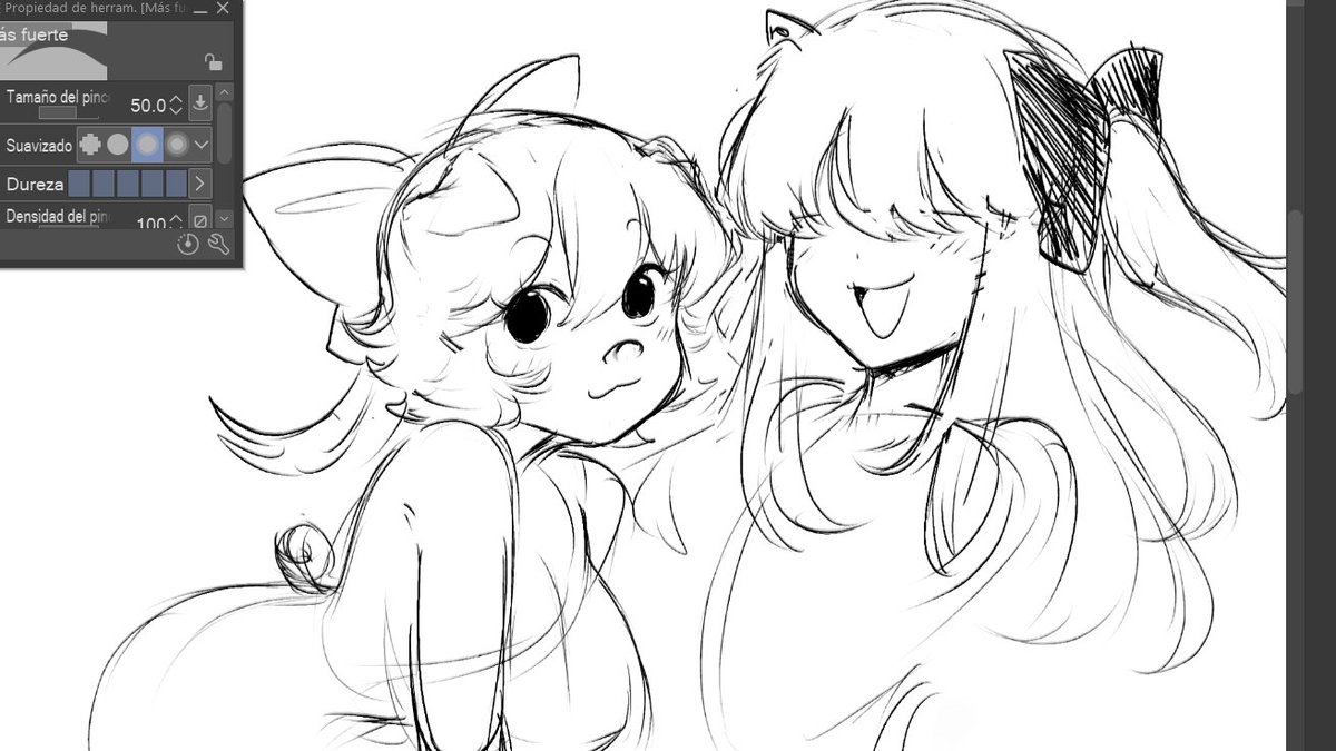 Hanikumo's tweet photo. I had these sketches a while ago that I still find cute
they are interested in finishing them? https://t.co/dMwne6l5FG