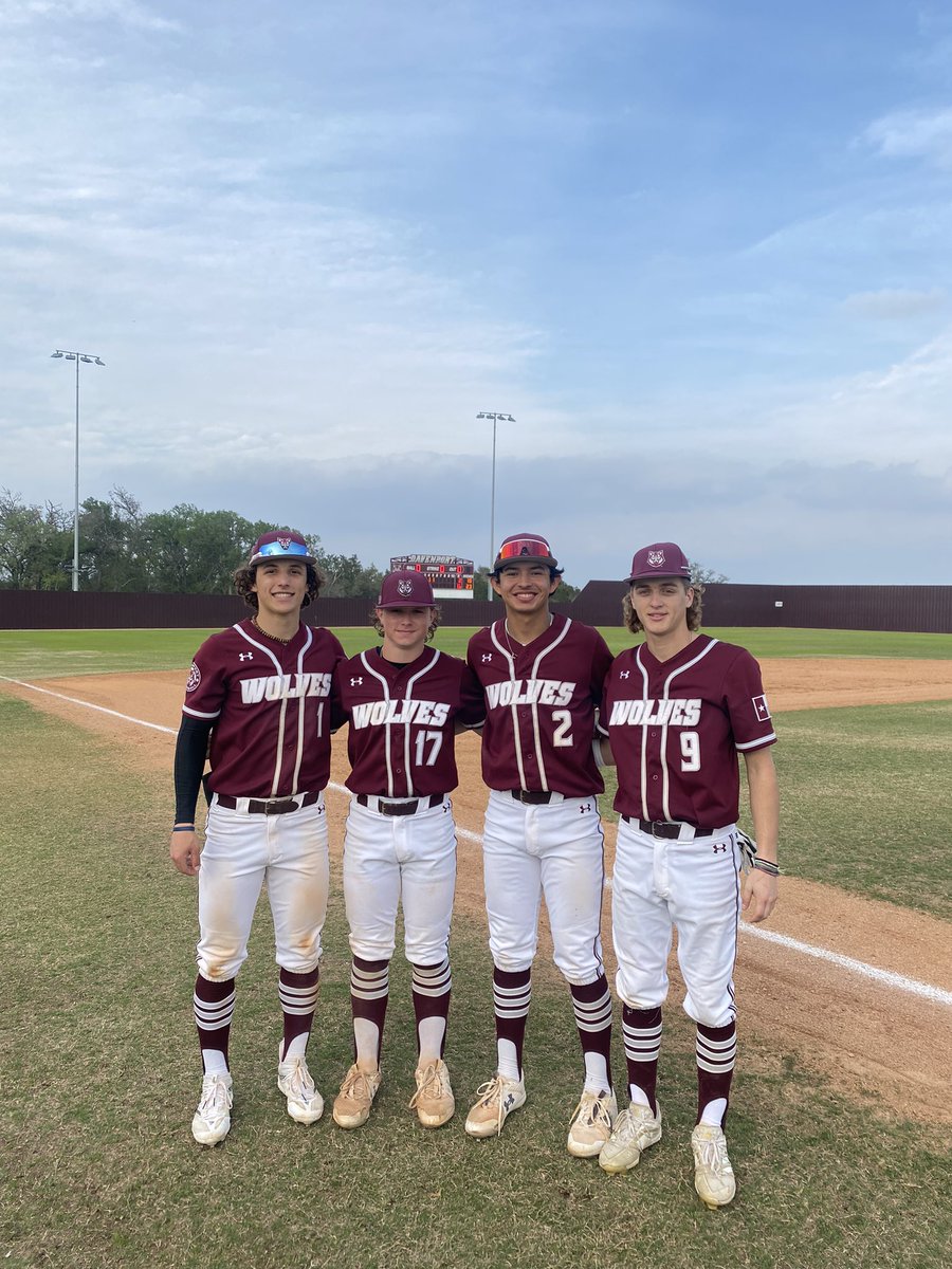 Davenport Baseball (@bsbldavenport) on Twitter photo Wolves start the <a href="/sahsclassic/">SA Baseball Classic</a> with a 16-3 W! Bats were HOT! Alpha Wolves of the game:
<a href="/brayden_mulkey/">Brayden Mulkey</a> 4 Inn W, 4-4 with a cycle! 🔥💣
<a href="/Mechler_cody_19/">Cody Mechler</a> 2-2, HR 💣
<a href="/Jacobsymon7/">Jacob symon</a> 2-3, Double
<a href="/EGreiman/">Emmet Greiman</a> 2-3, 2 steals
<a href="/DavenportWolves/">DHS Wolves Athletics</a> <a href="/BuildThePack/">BuildThePack</a> @mysahighschools <a href="/matthewsdeloach/">DeLoach</a> Wolves start the <a href="/sahsclassic/">SA Baseball Classic</a> with a 16-3 W! Bats were HOT! Alpha Wolves of the game:
<a href="/brayden_mulkey/">Brayden Mulkey</a> 4 Inn W, 4-4 with a cycle! 🔥💣
<a href="/Mechler_cody_19/">Cody Mechler</a> 2-2, HR 💣
<a href="/Jacobsymon7/">Jacob symon</a> 2-3, Double
<a href="/EGreiman/">Emmet Greiman</a> 2-3, 2 steals
<a href="/DavenportWolves/">DHS Wolves Athletics</a> <a href="/BuildThePack/">BuildThePack</a> @mysahighschools <a href="/matthewsdeloach/">DeLoach</a>