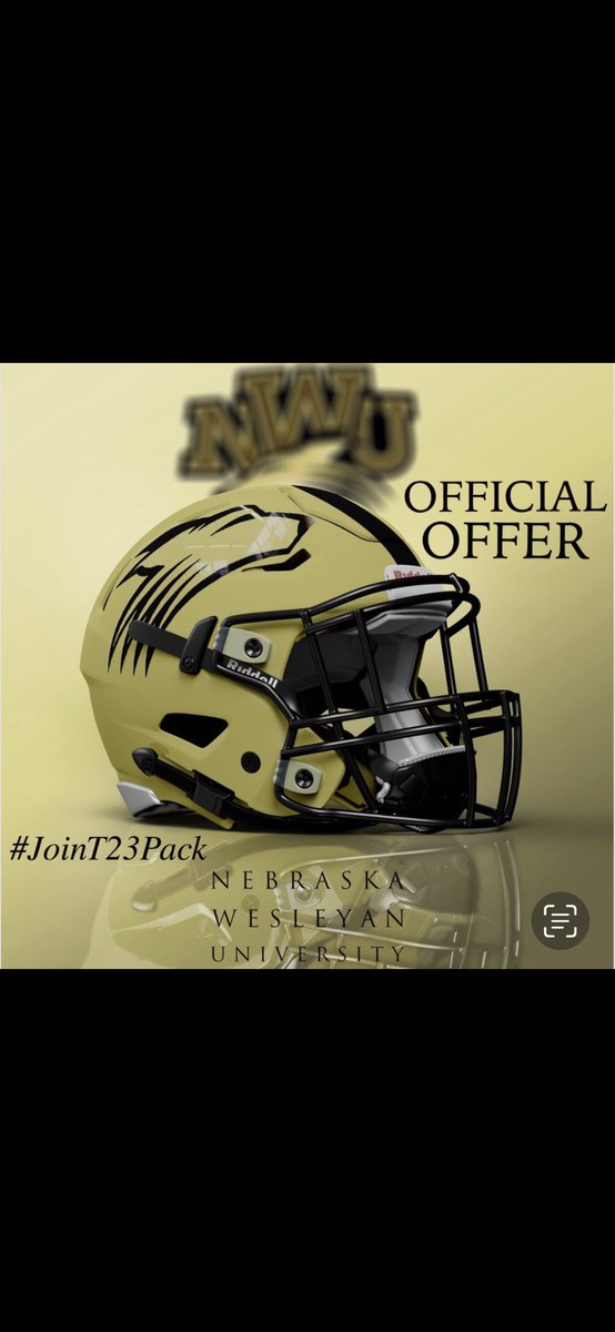 AidanHoward04's tweet photo. Blessed and thankful to receive my 7th offer from Nebraska Wesleyan university! @CoachGSF @Dangerfield__ @CoachPosateri @FootballHotbed https://t.co/EQfYqAqqXr