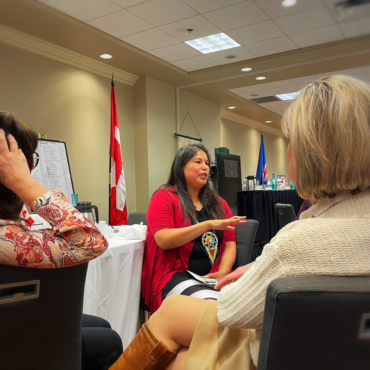 WomenCalgary's tweet photo. We had such an impactful event yesterday.  Prof. Jessica Vandenberghe shared her personal and professional journey and her path in creating opportunities to create change.  Something all of us can aspire to.
Pic: Dr. Joan Hillson, Prof. Jessica Vandenberghe and Joanne Phillips https://t.co/VPXmGedNVr