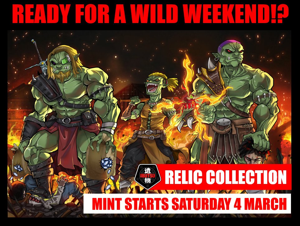 Ibutsu_nft's tweet photo. RELICS ARE FINALLY HERE! 

HOLDERS MINT 🐉
Start: 4 March 10PM EST
⏳17 hrs 

WHITELIST MINT ⭐️
Start: 5 March 6PM EST
⏳ 3 hrs

PUBLIC MINT🌎
Start: 5 March 9PM EST

Mint Price: .03ETH
Holder + WL Supply: 5,555

w: https://t.co/jhXSI24I01
d: https://t.co/pJ5UO8arLT https://t.co/sTZZ0esAO1