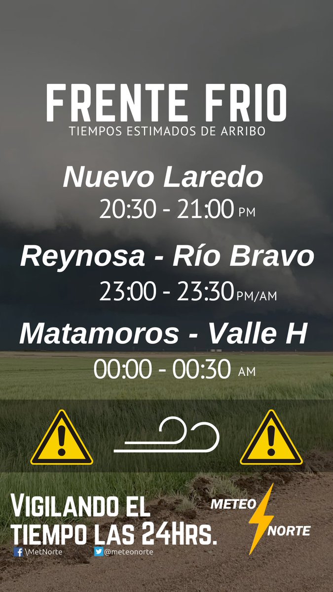 meteo_norte's tweet photo. Precaución 🚩❗️

Para esta noche está previsto en las siguientes horas la actividad de fuerte viento en la región, provocado por el #FF37 de la temporada, el cual será mayormente notoria por la intensidad del viento al momento del arribo. https://t.co/2fVGzKy92v