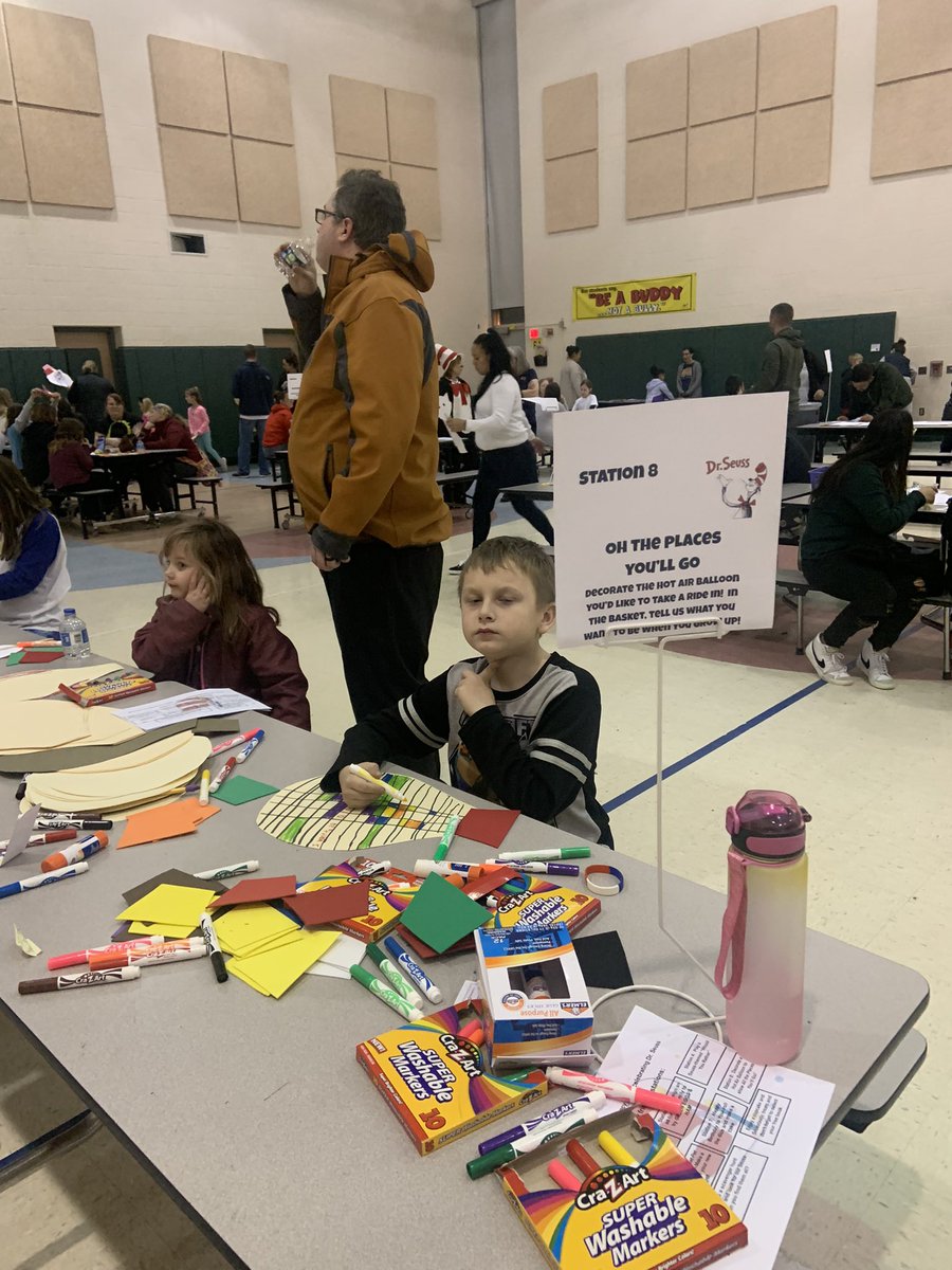 Having a blast at Family Literacy Night!  #ReadAcrossAmericaDay #drseussbirthday