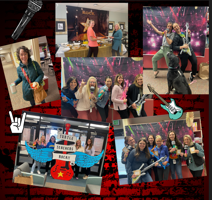 This week =off the charts fun🎸🎤! From pizza dinners to catered lunches from dip bars to walking waffles, gift cards &amp; games- I hope our <a href="/MohawkTrailsEl/">MohawkTrailsElem</a> teachers &amp; staff have felt ALL the 🖤! <a href="/MTEPTO/">Mohawk Trails PTO</a> would like to thank all of our 🐢families for helping make this week so epic!🥳