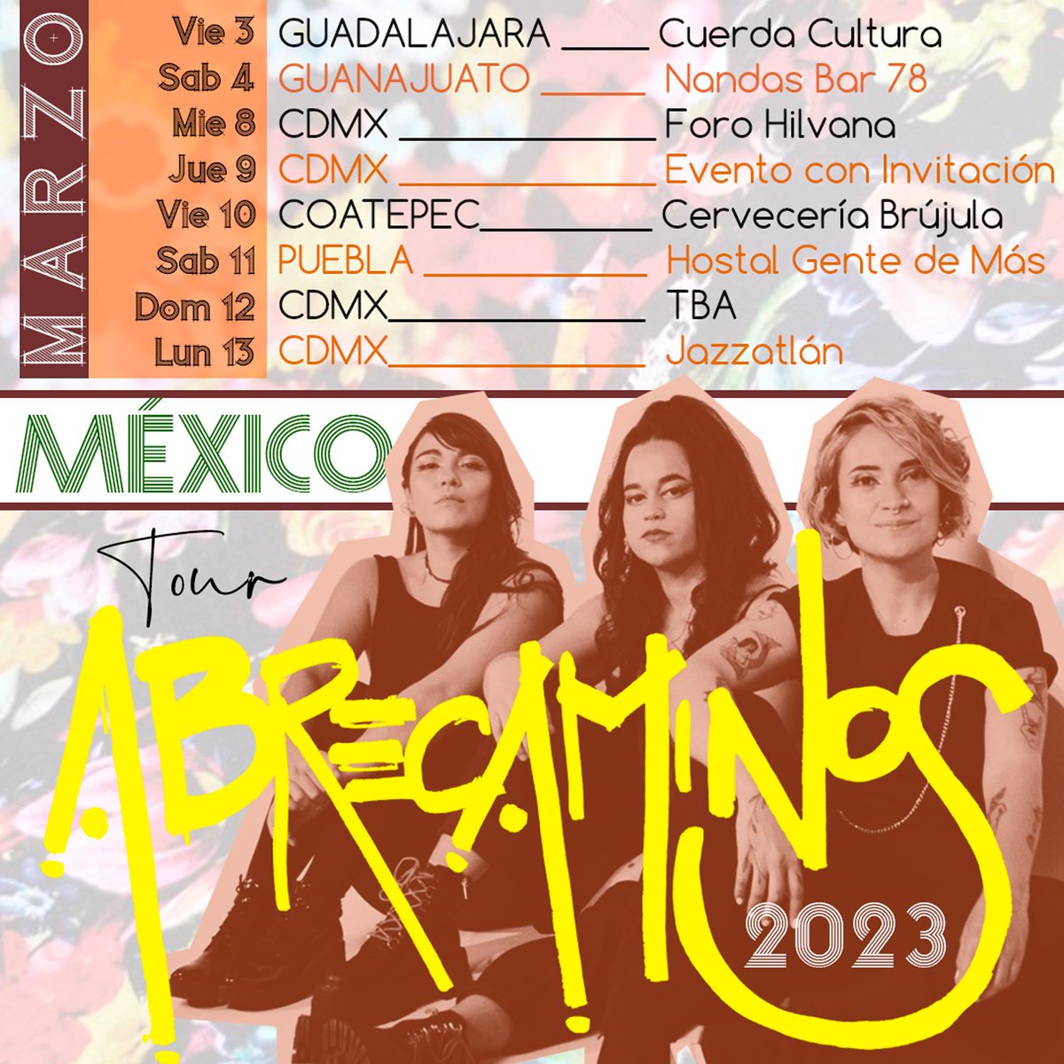 Ya estamos en México 💚🩶❤️ Gira #Abrecaminos 2023