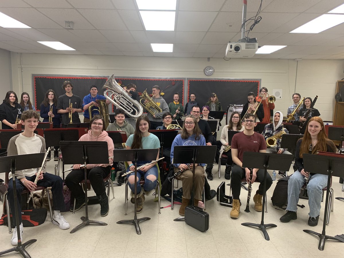 Amazing joint rehearsal tonight with Mr. Finlay and the <a href="/wftrojans/">West Ferris SS</a> band. Looking forward to making more music together. <a href="/NearNorthDSB/">Near North District School Board</a> #nearnorthunited