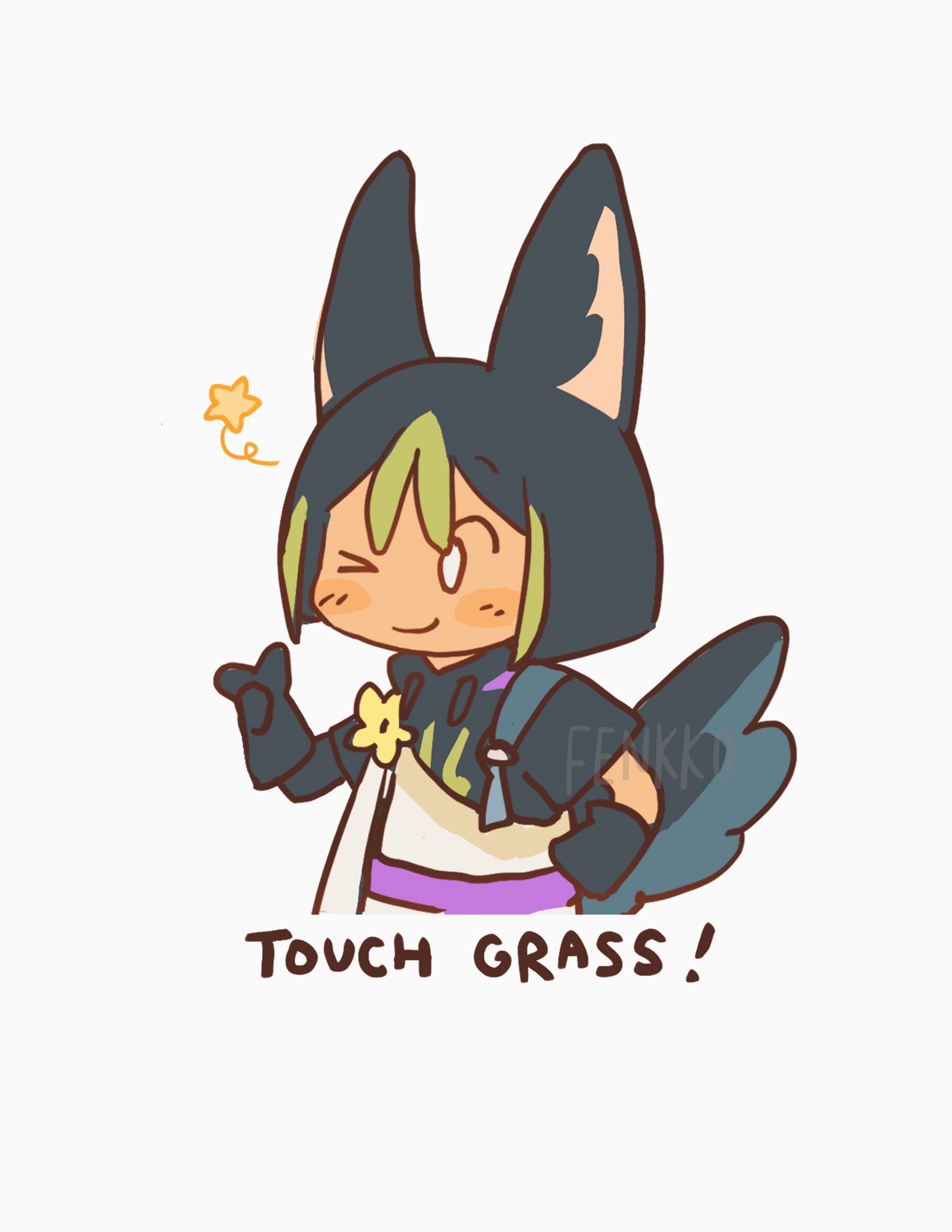 Touch Grass Meme Sticker | Poster