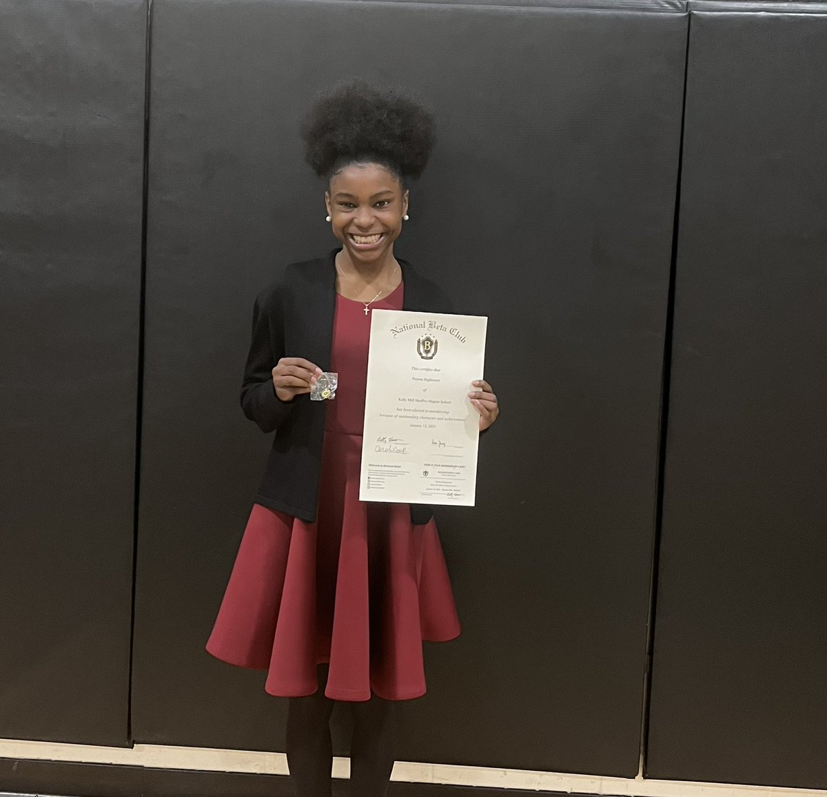 Excited to be elected as an official member of the National Beta Club!📚