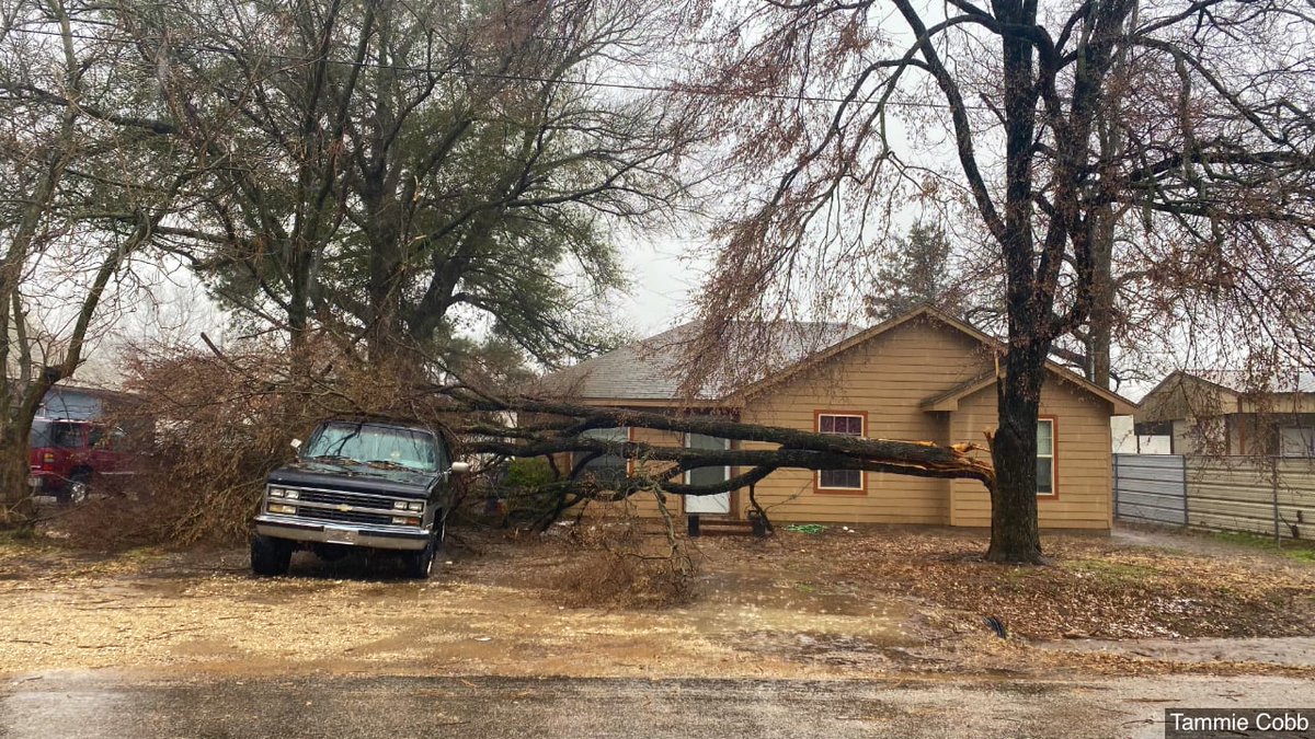 KTEN viewers share photos of a funnel cloud near Calera, Okla.; hail east of Denison; and a downed tree in Collinsville, Texas.

LIVE COVERAGE: kten.com/live-stream