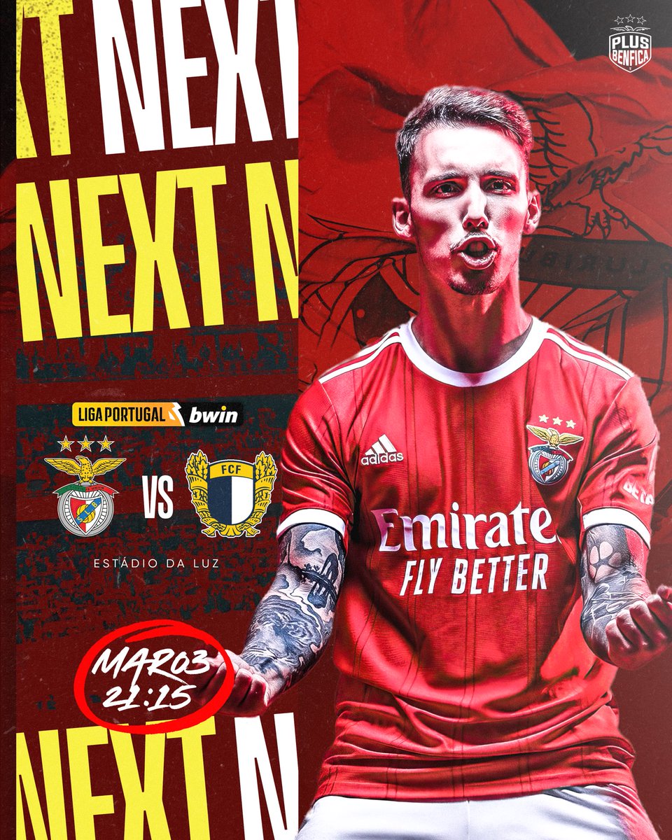 plusbenfica's tweet photo. HOJE NÃO DÁ, JOGA O BENFICA ❤️
🆚 FC Famalicão
⏰ 21:15
🏟️ Estádio da Luz
𝐂𝐀𝐑𝐑𝐄𝐆𝐀 𝐁𝐄𝐍𝐅𝐈𝐂𝐀 🦅 Quais são os vossos prognósticos para este encontro da #LPBwin ⚡️? https://t.co/Wk2fQcXYU4