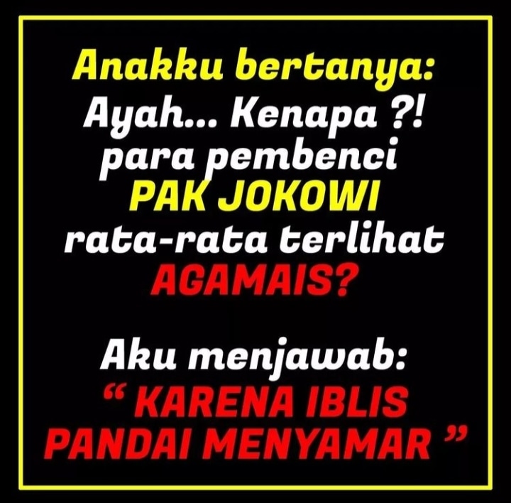 Banyak org Waras menjadi GILA seolah2 Sosok ini menjadi Super Hero yg bisa bikin Negara lebih Maju ... Apa mereka Ga sadar 2 periode Negara kita lebih Baik. Atau pura pura Buta Dan Bego Karena Kebencian nya Sama pemimpin Negara tercinta ini .  DASAR SETAN KADRUN LAKNAT.   !!!
