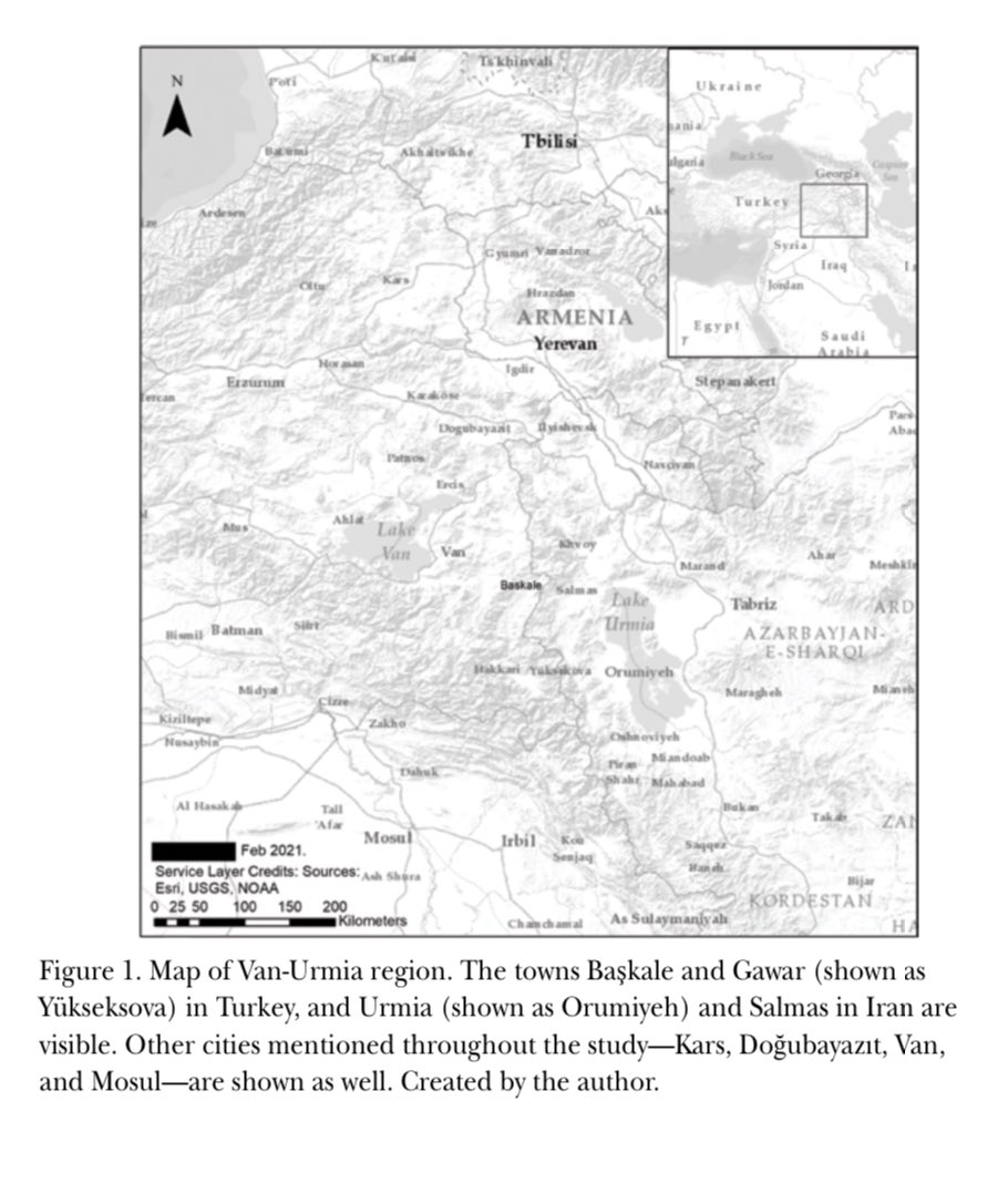 NEW ARTICLE: The Jews of Van-Urmia: Remembering Borderland Migrations (1914–18)

In this work, i use oral histories to investigate the life and migration of Jews from Van-Urmia (see map) who were speakers of northern neo-aramaic  (Lishan Didan) 

🧵 

muse.jhu.edu/pub/3/article/…