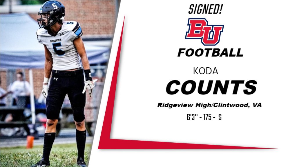 Bluefield University welcomes Koda Counts of Clintwood, VA and Ridgeview High to the Rams family.