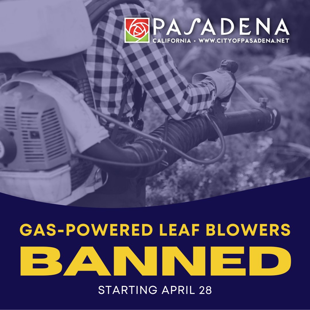 City of Pasadena on Twitter "Beginning April 28, 2023, the use of gas