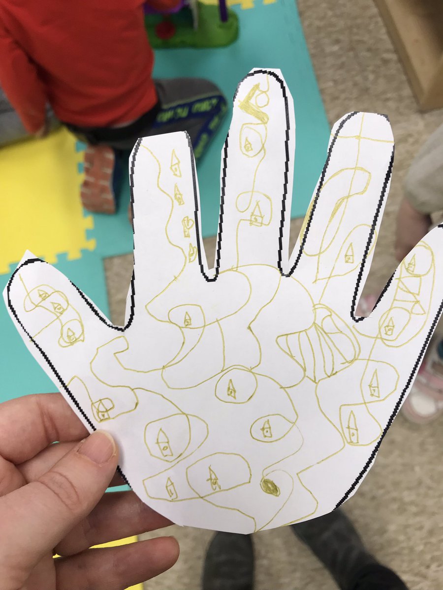 “It’s a village in my hand! My hand has all the families!” #kindergarten <a href="/HPEschools/">Hast. and Pr. Ed.DSB</a>