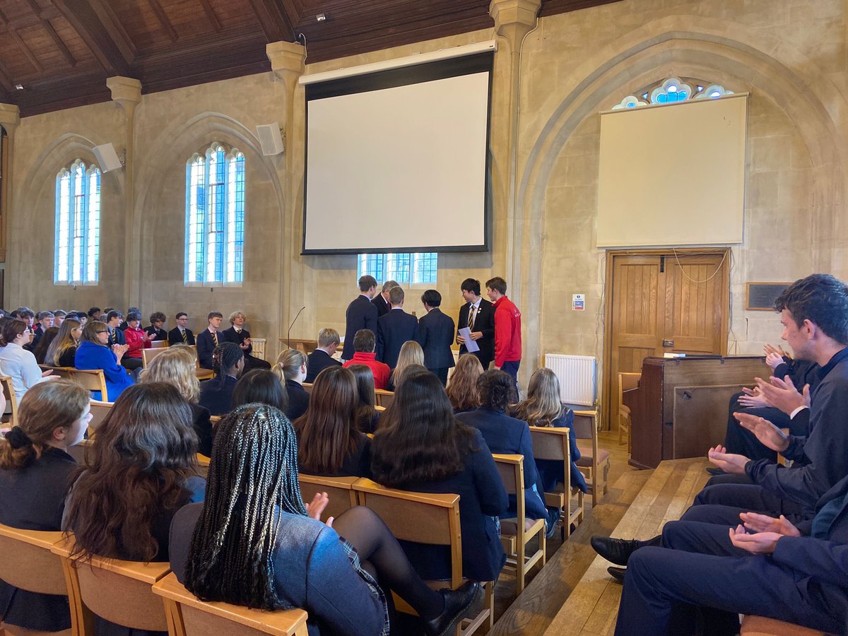 Today in @MonktonHead’s assembly we had a sch boys talk about the  @MonktonBusEcon trip to Belgium and receive Gold UK Mathematics challenge certificates @MonktonMaths as well as a superb failure award from a @MonktonGrange girl. Inspiring start to the day! @MonktonBath