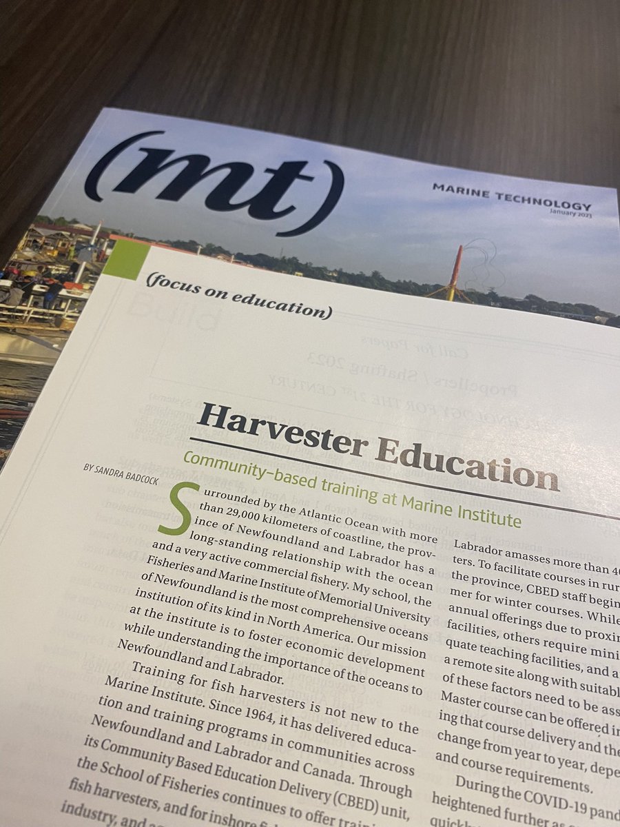 SandiBadcock's tweet photo. This summer, I was asked to write an article about MI’s work in fisheries education in the community. Now I get to read my article in (mt) Marine Technology magazine! #published #communityeducation https://t.co/iL9x8N5qDJ