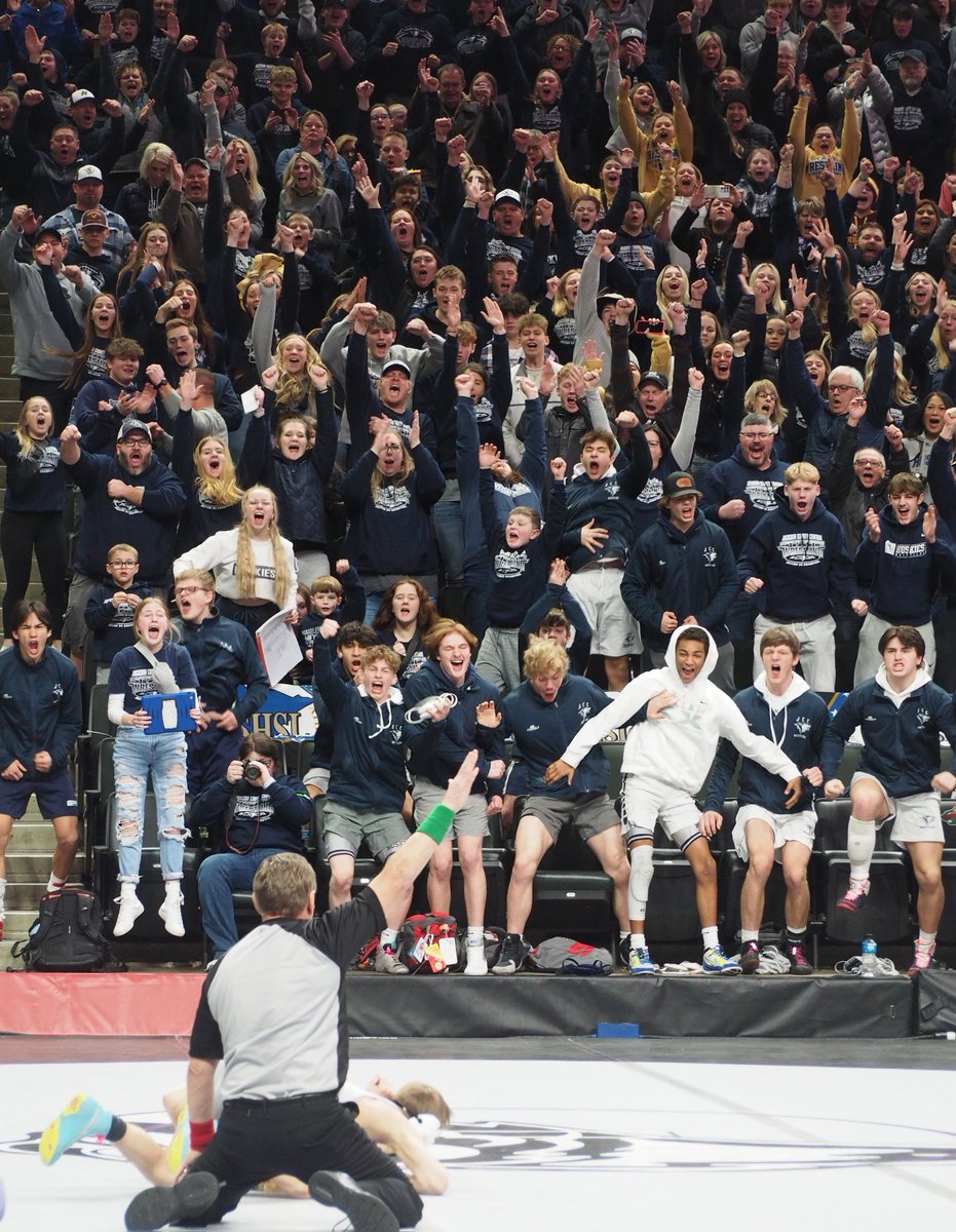 When the state championship is on the line and the official slaps the mat and the fans go berserk...it's a Renaissance painting.