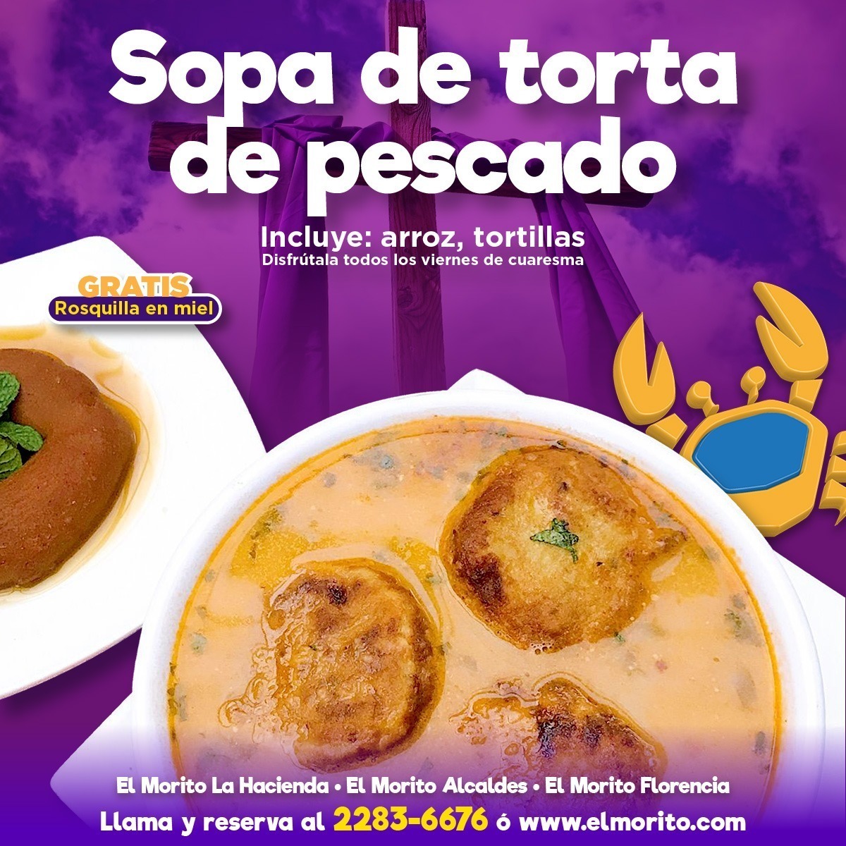 El_Morito_Tgu's tweet photo. ¡Un viernes de tradición! 🙌 ✨✨  Ven a deleitarte con nuestra sabrosa sopa de torta de pescado Seco + Arroz + y recibe una Rosquilla totalmente gratis 🌴🦀🙌🍵🐟

Haz tu reservación llamando al:  2283-6676.

#ElMorito #Verano2023 #Tradición #Catrachos https://t.co/6T7Q9GCFQC