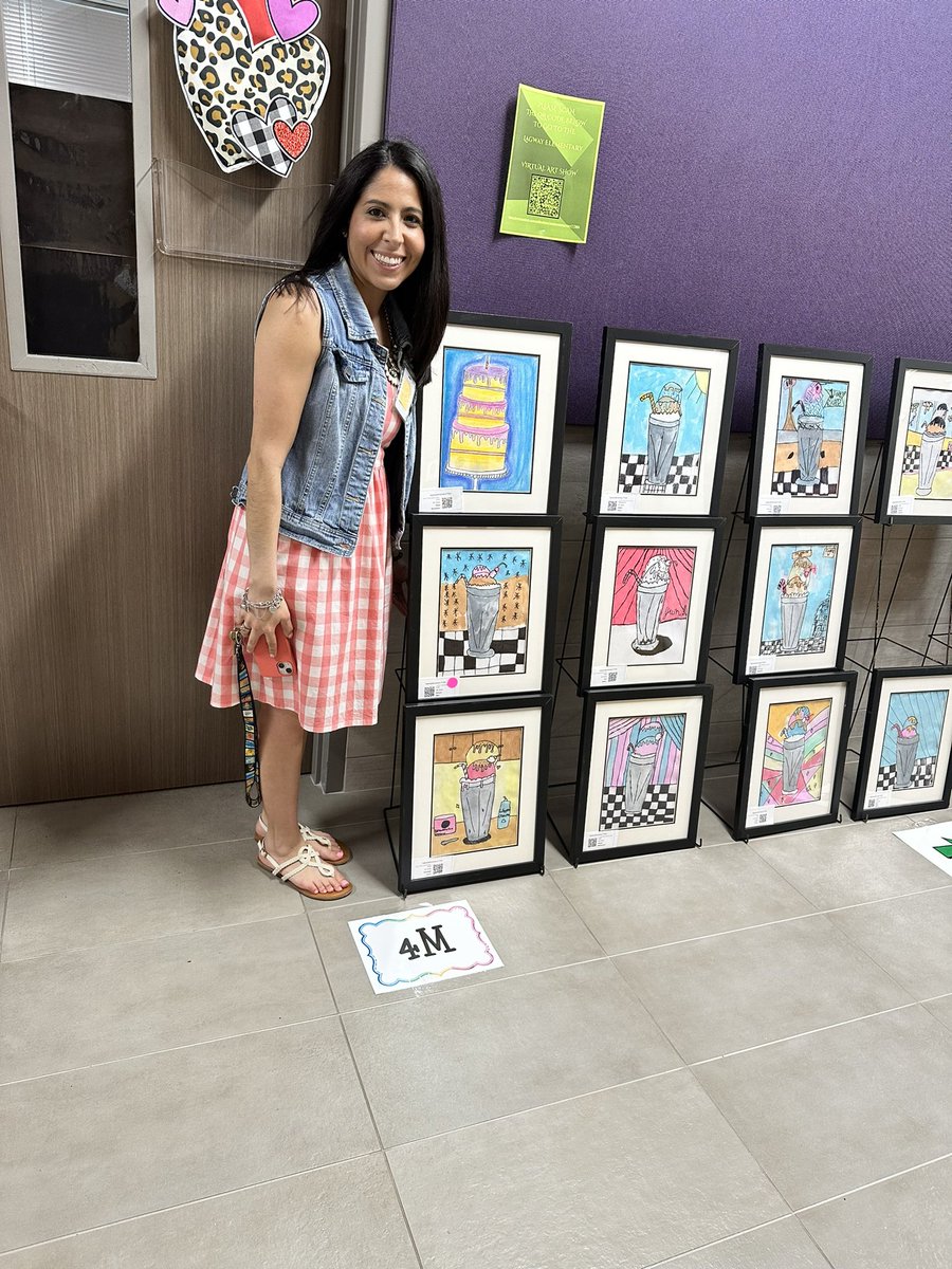 KTthecounselor's tweet photo. The woman who made our art show possible @SarahMatej !! Thank you for all you do for our students!! You are AMAZING! https://t.co/32LISk3MC4