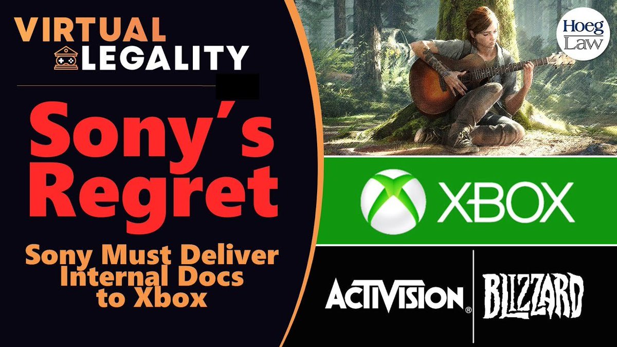 I'm *very* happy to announce the return of #VirtualLegality..., premiering at 4PM Eastern tomorrow, March 3rd.

"XBOX x ACTIVISION | Lawyer Reacts to Sony's Biggest Loss Yet (VL758)"

LINK: youtu.be/6QP6G-E0AXM