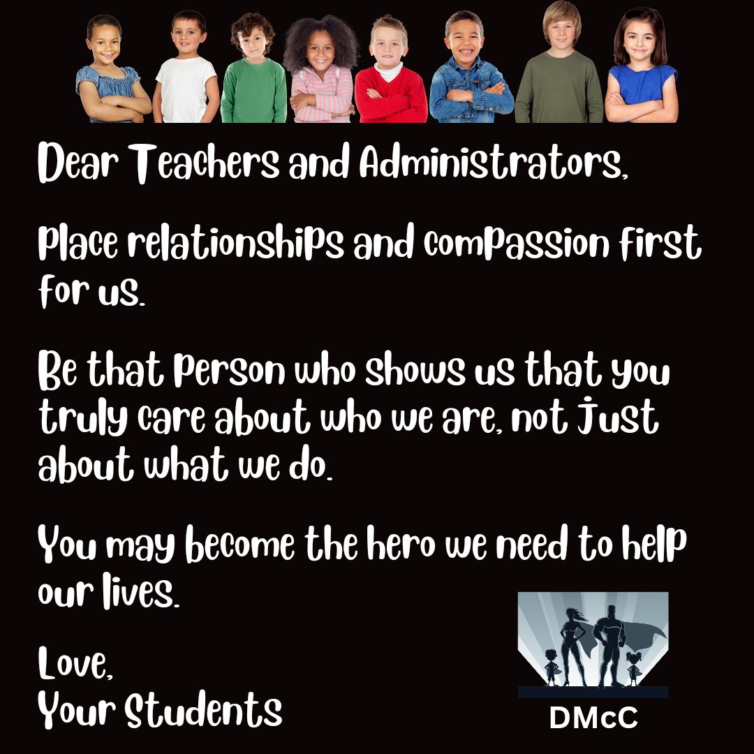 donna_mccance's tweet image. #mentalhealth ❤️
#relationships ❤️
#compassion ❤️
#edutwitter ❤️
#education ❤️
#students ❤️
#children ❤️
#caring ❤️