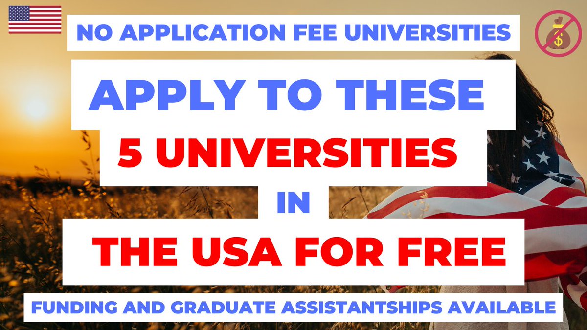 awesome_ama's tweet photo. In this video, you will learn about 5 universities in the USA that do not require an application fee and also have scholarships available.
Watch the full video - https://t.co/fqilv7gpnD
#scholarship #studyabroadfree #NoApplicationFee #USA https://t.co/xsnwyRvpoX