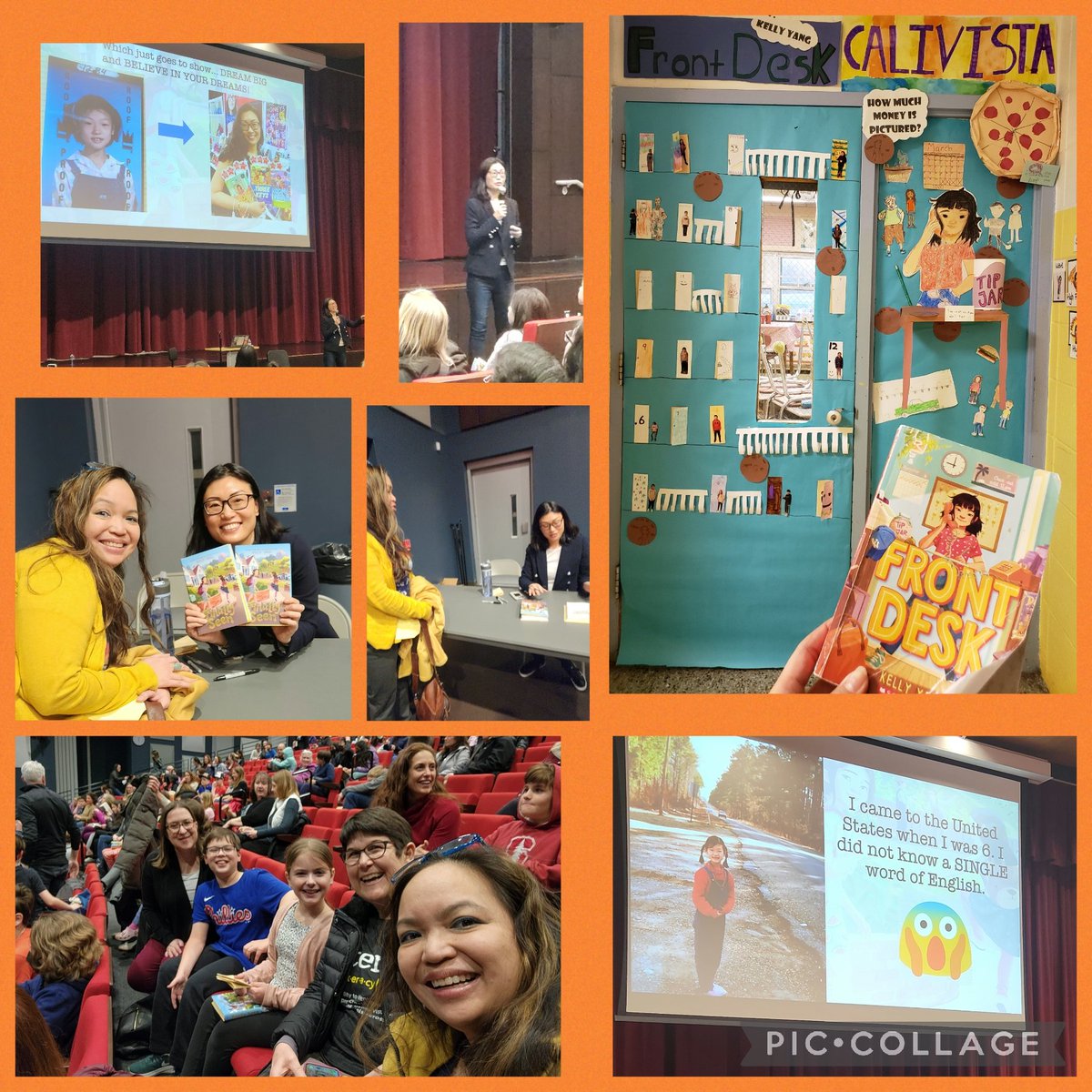 Some say it's not a good idea to meet your heroes, but meeting @kellyyanghk after 4 years of reading #frontdesk to my classes was everything I'd hoped. Her authentic voice helps many feel seen & provides a window of empathy for others. #finallyseen @JJESOwls