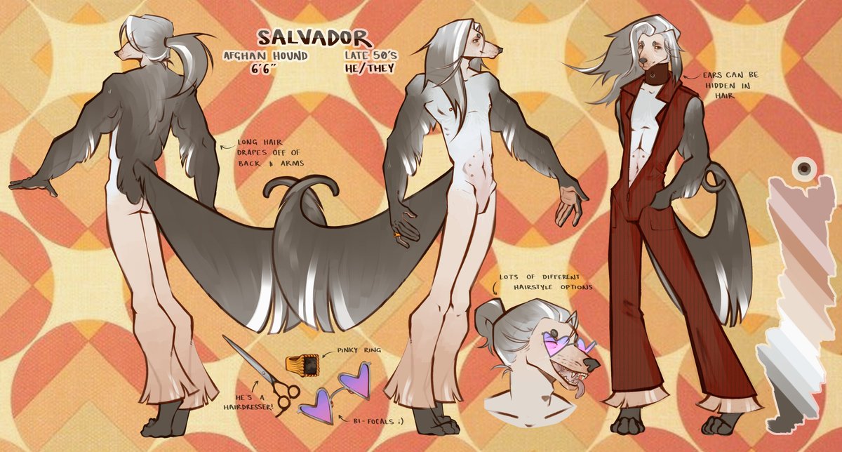 afghan hound design for ItHimBorps 🐩✂️