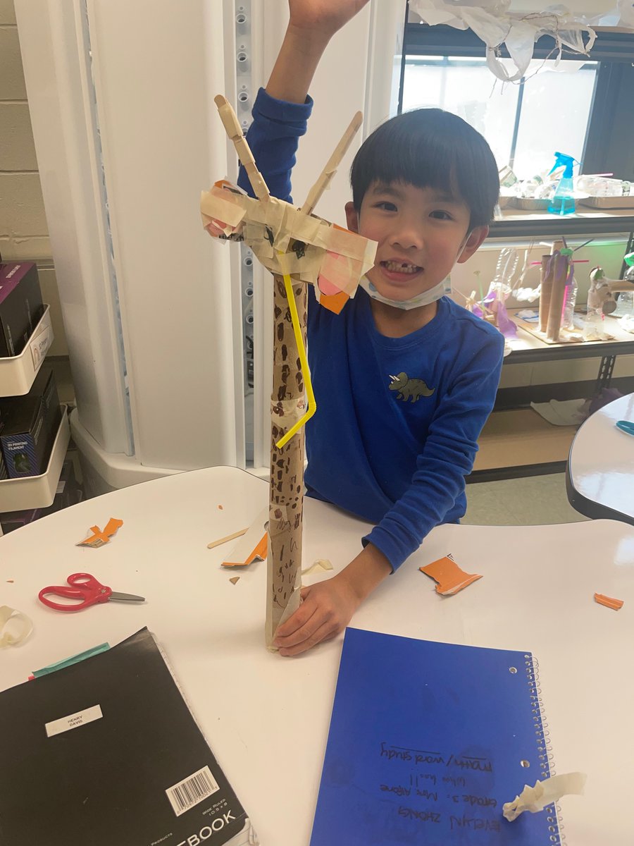 FESsteamlab's tweet photo. First graders created a new animal species! They researched 3 animals from a specific habitat and combined their different structures. #STEAM https://t.co/EApLhN4HM2