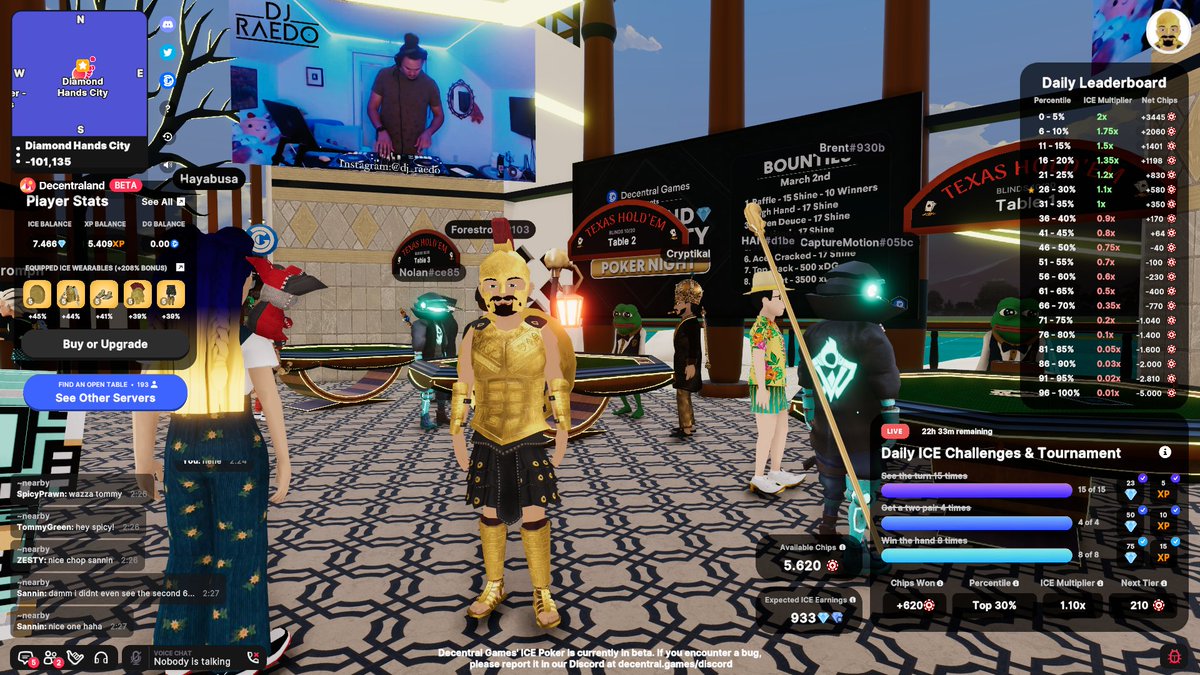 mikeross015's tweet photo. It was nice to play #ICEPoker in Diamond Hands City.
@decentraland
 
@DecentralGames https://t.co/U2A9pqyiRT