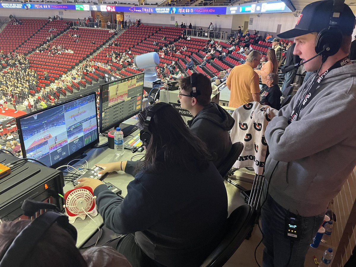 A great day at <a href="/nsaahome/">NSAA</a> girls basketball tournament. Love the opportunities that <a href="/strivsports/">Striv Sports</a> gives <a href="/VikingsNW/">NWVikings</a> students. Also fun to work with <a href="/DamonJBennett/">Damon Bennett</a> as a producer.