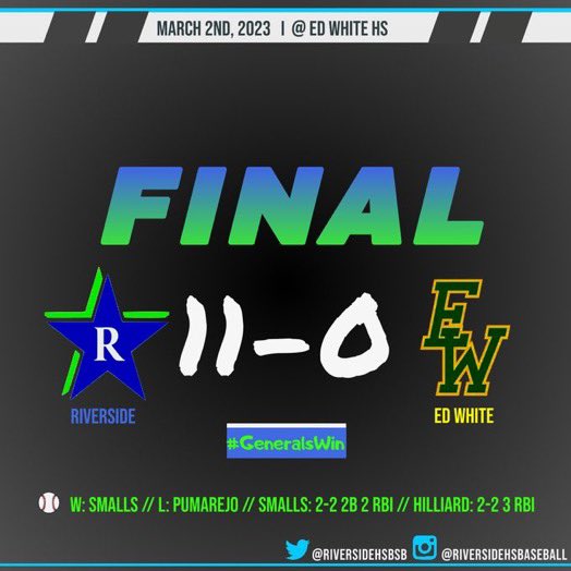 Riverside Generals Baseball tweet media