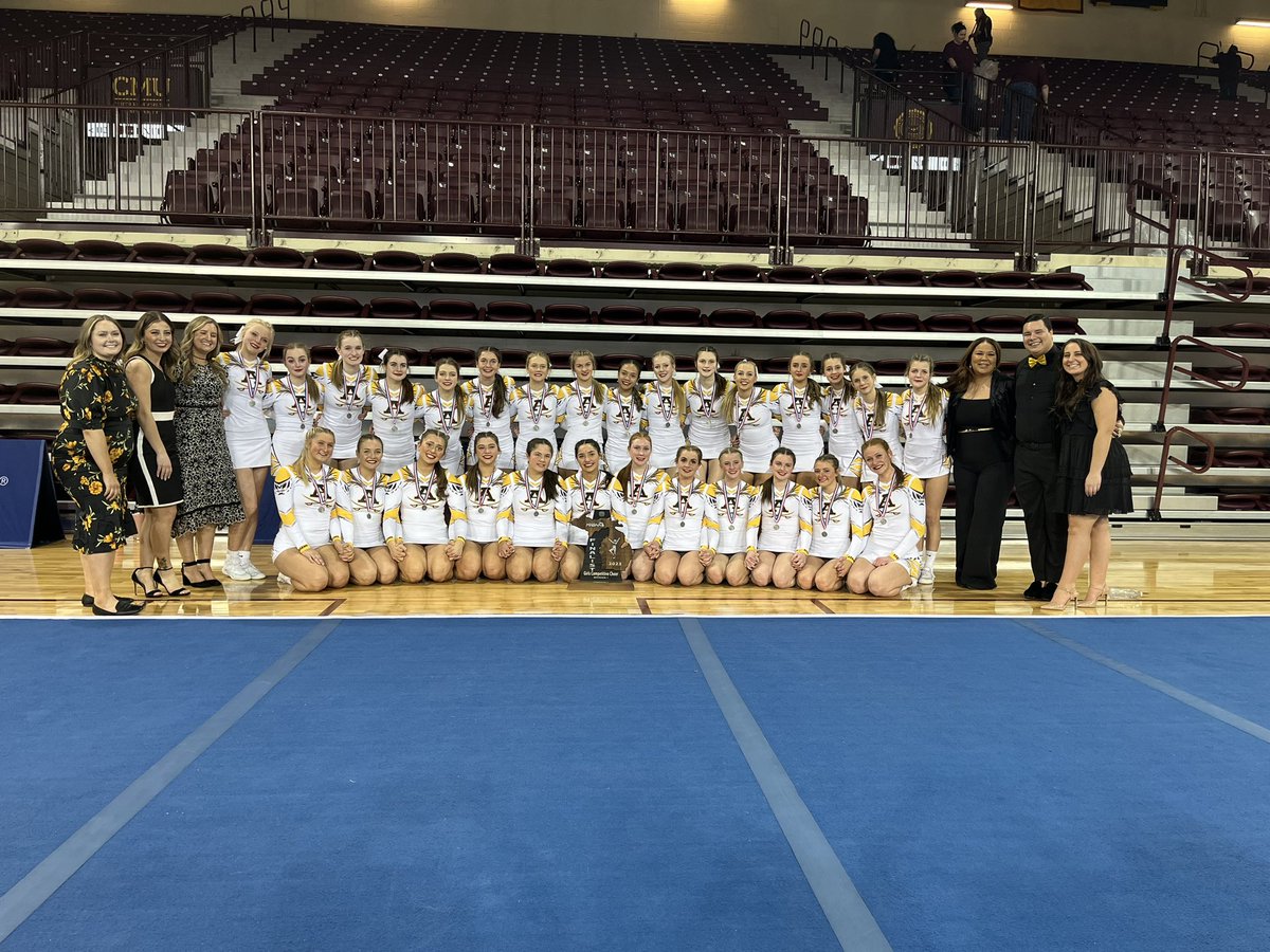 Congratulations to <a href="/adams_cheer/">Rochester Adams Cheer 💍💍💍</a> who finished as runner up at the D1 state cheer finals. A great season and know that this program has cemented itself as one of the best in the state year after year. More importantly they exemplify Highlander Pride!!