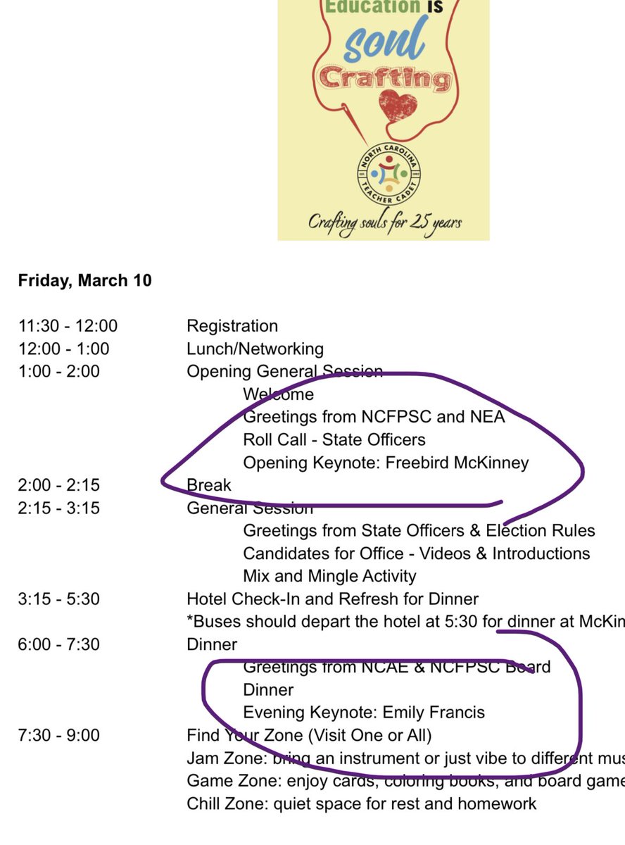Say what?!? I’m following THE <a href="/FreebirdsShire/">Freebird McKinney</a> at the NC Teacher Cadet &amp; FTA 2023 State Conference?!?

I’m honored! Thanks, <a href="/NCFPSC/">NC Foundation for Public School Children</a> for hosting us 😀🙏🏽 #unitingourworld #EdNC