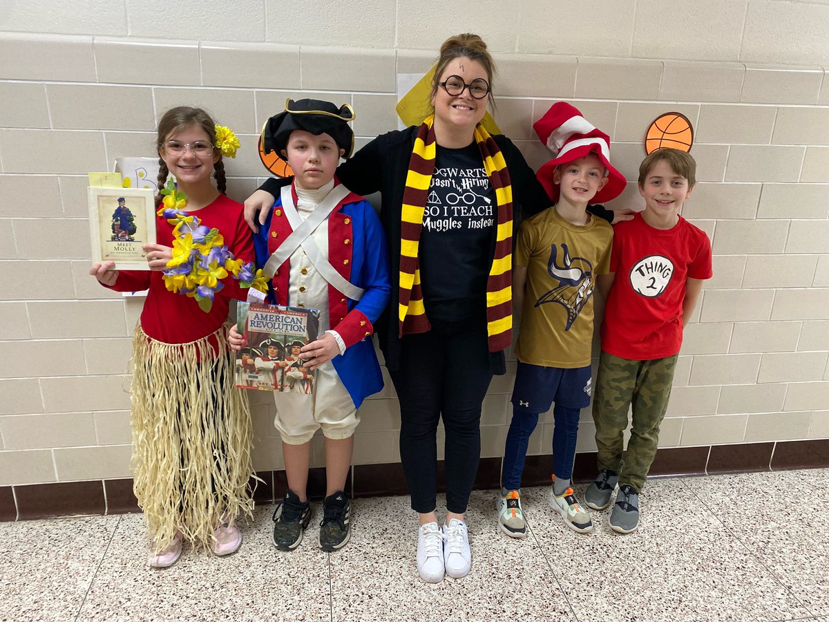 MRElem's tweet photo. It was Dress Like A Book Character Day in honor of Read Across America today! We loved seeing what everyone chose! 📚 @DonnaSteff https://t.co/pYjWXWZwAz