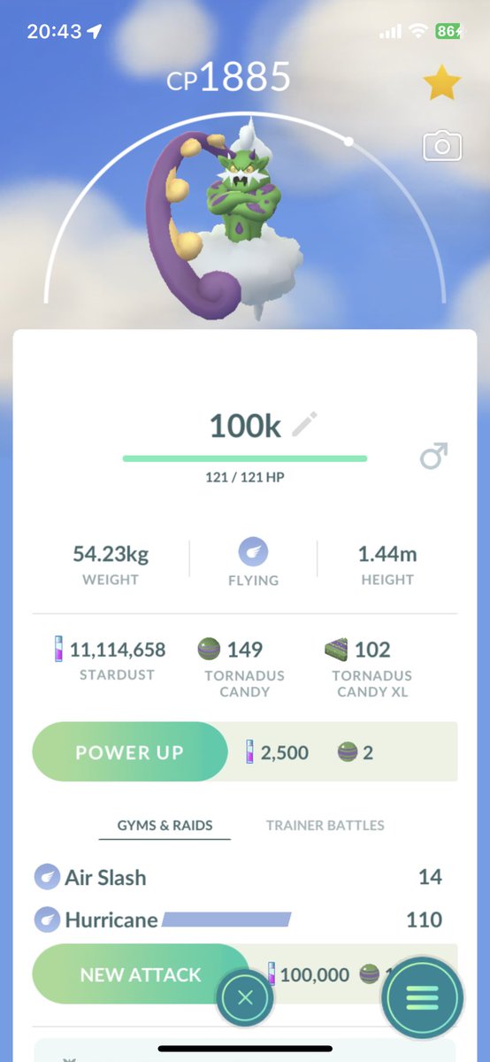 d4nnyc4kes's tweet image. Amazing stream tonight with a few highlights! Caught a hundo Tornadus as well as my 100,000th Pokémon! Thank you to @Aliciousness101, @ItsNatuDay, @TheGreatGoobah, @K33333S_, @0Ziv_, and a few others for joining for the raid that put me over 100k 🎉🥳

#pokemongo #pokemonraid