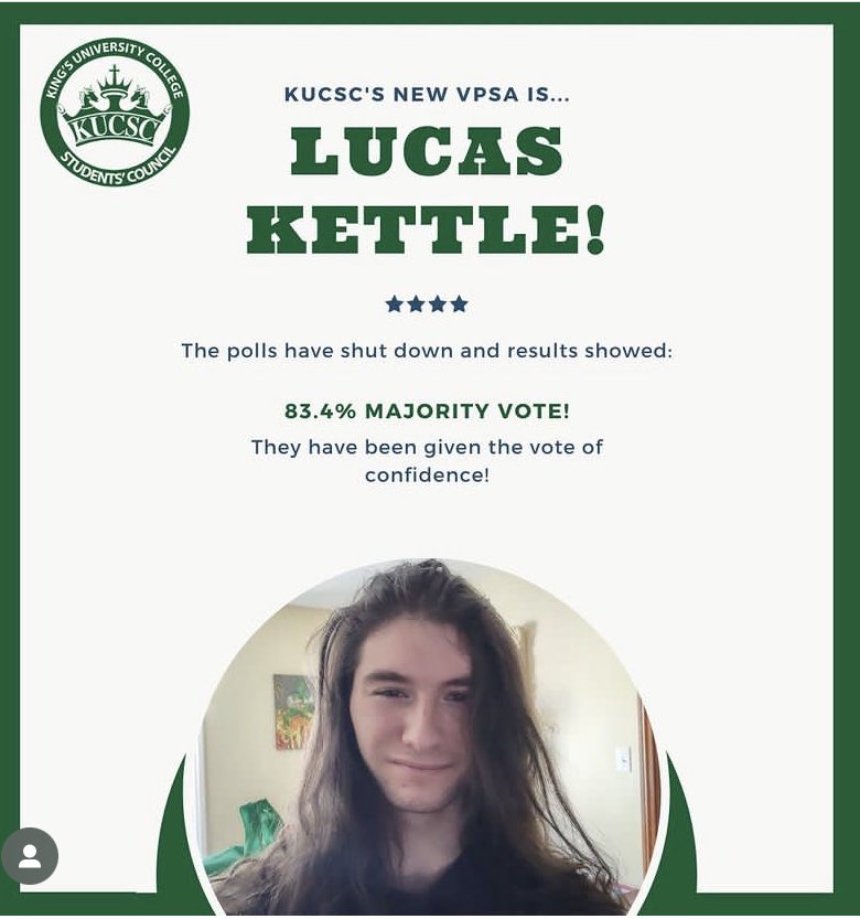 Joe HenryKingsDofS 🇨🇦 (@askdeanjoe) on Twitter photo Congrats to <a href="/kucsc/">KUCSC</a> President-Elect Laura Crowe & Vice-President Student Affairs Elect Lucas Kettle. We look forward to working you to collaborate on the best student experience <a href="/KingsAtWestern/">King's at Western</a> <a href="/KingsPres/">King's President</a> <a href="/SJPSKings/">SJPSKings</a> <a href="/history_kings/">History at King's</a> Congrats to <a href="/kucsc/">KUCSC</a> President-Elect Laura Crowe & Vice-President Student Affairs Elect Lucas Kettle. We look forward to working you to collaborate on the best student experience <a href="/KingsAtWestern/">King's at Western</a> <a href="/KingsPres/">King's President</a> <a href="/SJPSKings/">SJPSKings</a> <a href="/history_kings/">History at King's</a>