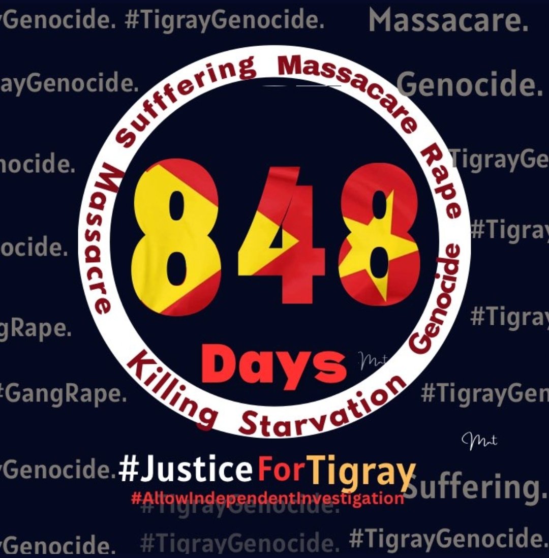 HopeEnough1's tweet photo. 848 days of #TigrayGenocide.
International community
#ActNow. Thousands of young girls,boys, and women sexually assaulted by the Ethiopian armies and Eritrean armies.
#stopweaponizingrape
#Justice4TigraysWomenAndGirlsAndBoys #EndTigraySiege 1
@UN_Women @UN_HRC @UN @hrw @HRC https://t.co/ldGthCAoXh