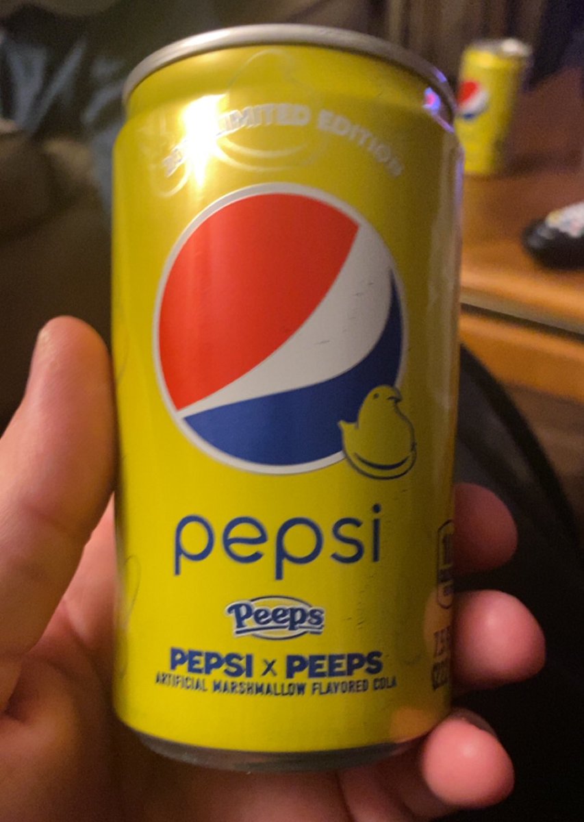 ChefRonSullivan's tweet image. Whoever decided to make Peeps flavored Pepsi and NOT call it Peepsi committed the biggest fumble in the history of sugar