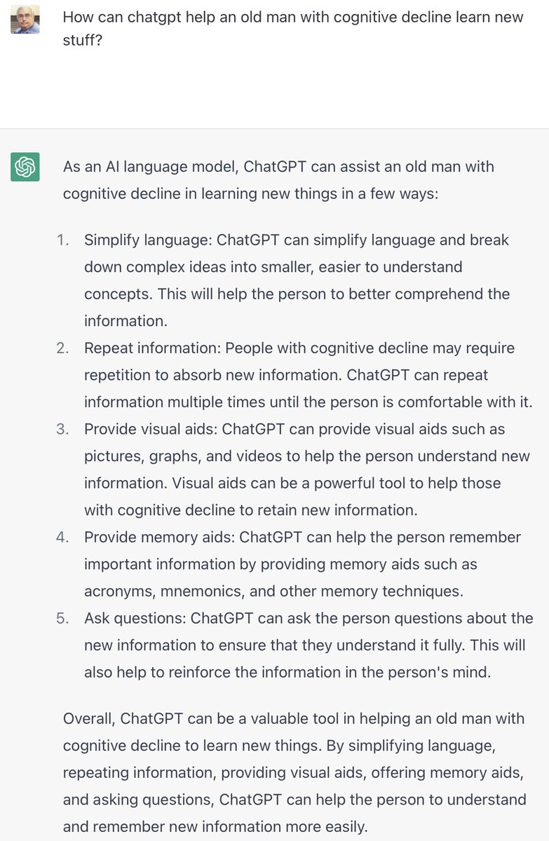 urbie's tweet image. #LRNchat A4a I asked #InstructGPT about it a little while ago. The reply..