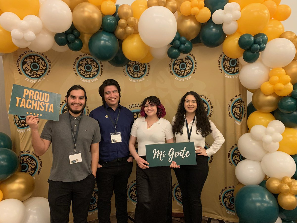 AMASatUTA's tweet photo. AMAS had the opportunity to travel to Houston for TACHE conference! TACHE provides educational advancements and employment for Latinos in higher education. this 3-day conference provided AMAS with networking skills, mentorship, and fellowship opportunities! https://t.co/lvm5zjxbNt
