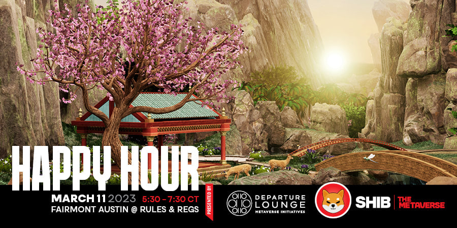 The metaverse has arrived at <a href="/sxsw/">SXSW</a> with the premier of "Shib the Metaverse" and we are hosting a celebration! 

Shiba Inu and Departure Lounge invite you to join us for #HappyHour to wrap up press day and to kick off the SXSW Interactive track!

Wen?: schedule.sxsw.com/2023/events/OE…