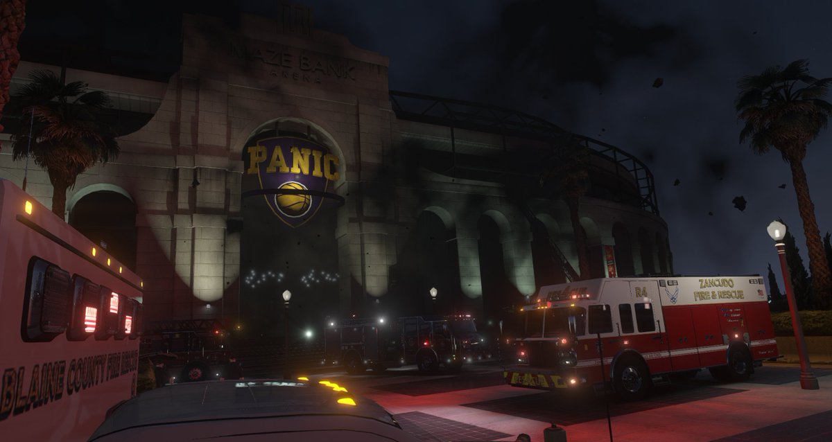 DOJRP_Updates's tweet image. The #lsfd was called to the Maze Bank Arena for a report of smoke coming from the kitchen. Firefighters arrived on scene to find the kitchen area fully engulfed. Firefighters worked with arena personnel to evacuate a full arena. the stadium will be closed for renovations.