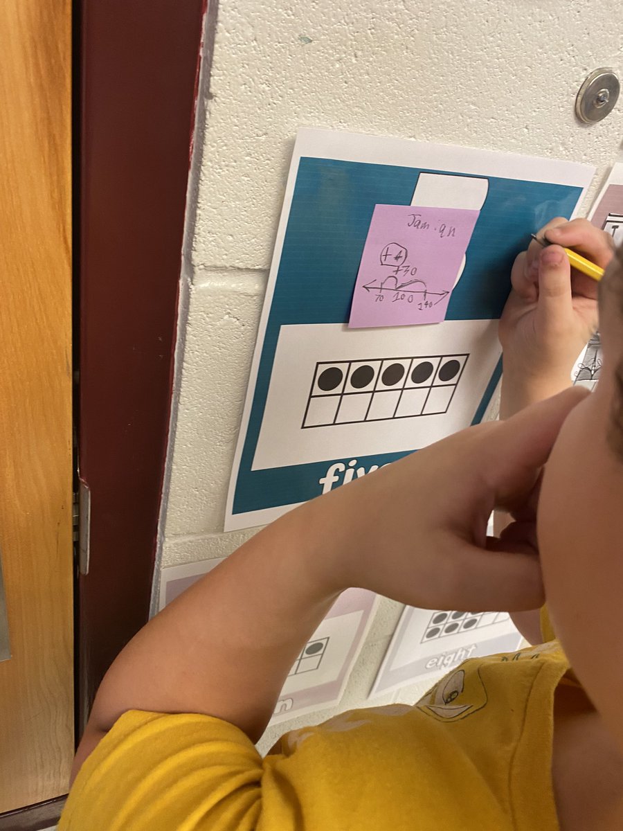 Solving  math word problems on anchor chart paper during stations! I love seeing all the fabulous strategies my students use to solve! :-) <a href="/MunfordElem/">Munford Elementary</a>