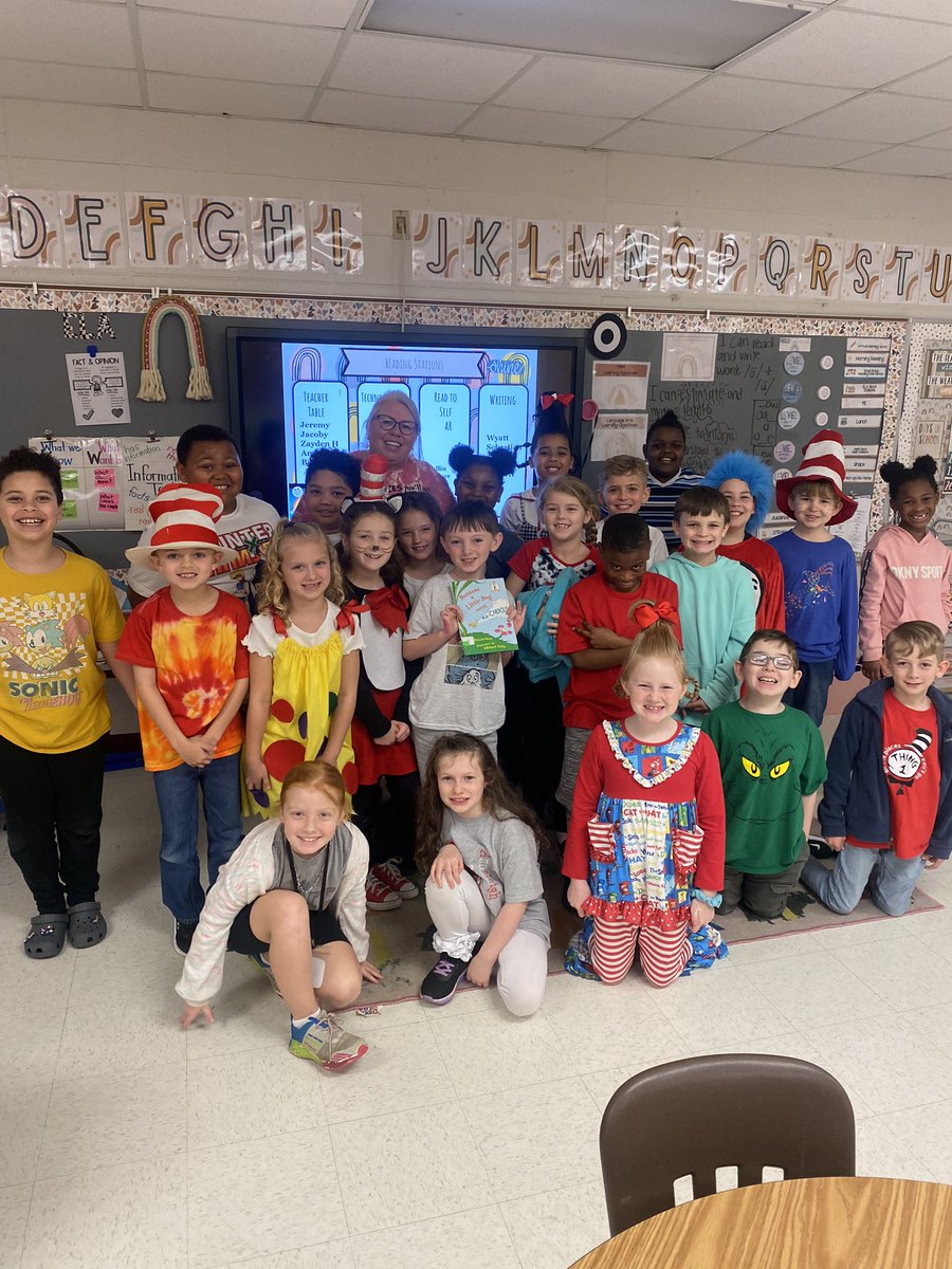 Happy Birthday Dr. Seuss! ❤️💙📚 We LOVED our guest speaker today! 
Happy Read Across America Week!