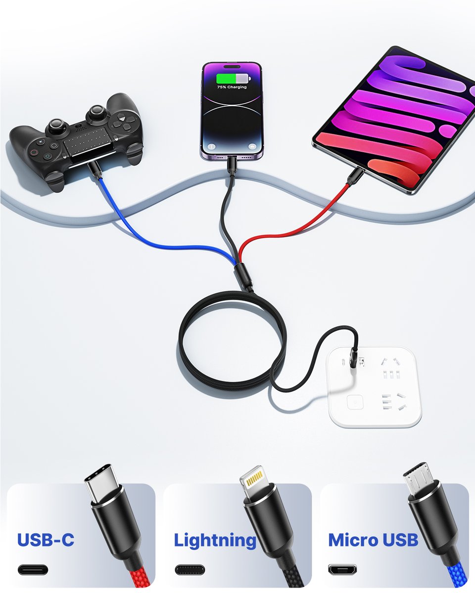 Aioneus_offical's tweet image. This multi charging cable with 3 different USB ports, including Micro USB, USB-C, and iP connectors. Support to charger most of the mobile phones available on market.

🔗 Order yours today: shorturl.at/sNW05
.
.
.
#multicharging #multichargingcable