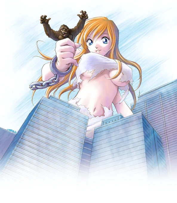本国アメリカはまだ3月2日ということで…。 昔、年賀状に使ったイラスト #KingKong90 #KingKong #3月2日はキングコングの誕生日 #キングコング #キングコング聖誕祭 #キングコング生誕90周年 #イラスト #illustration #過去絵